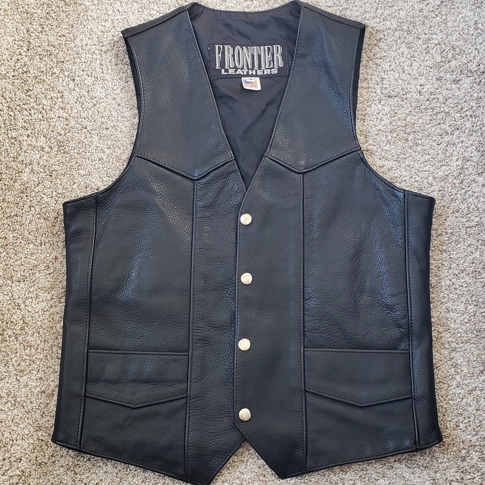 Frontier motorcycle leather vest
